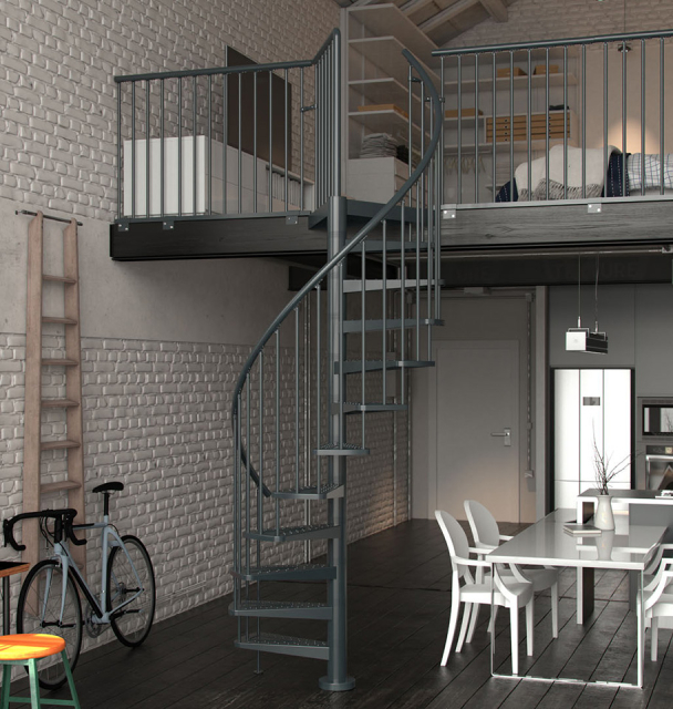 Spiral staircase DOLLE TORONTO Black