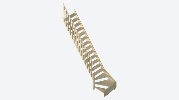 Miller’s staircase in kit – COTTAGE LARGE in spruce 