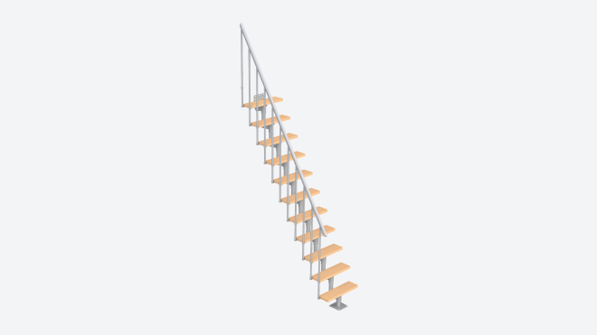Staircase DALLAS Pearl grey