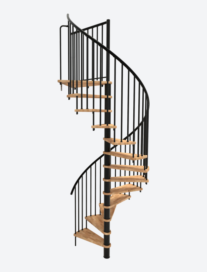 Escalera de caracol KAPPA Black, RAL 9005