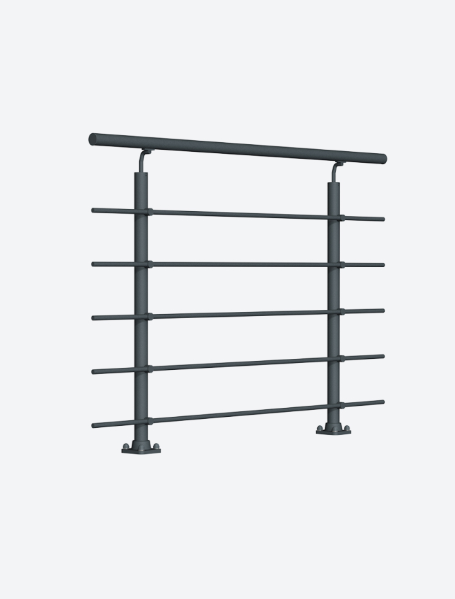 Balustrade kit NEW RONDO RAL 7016 Anthracite, RAL 7016