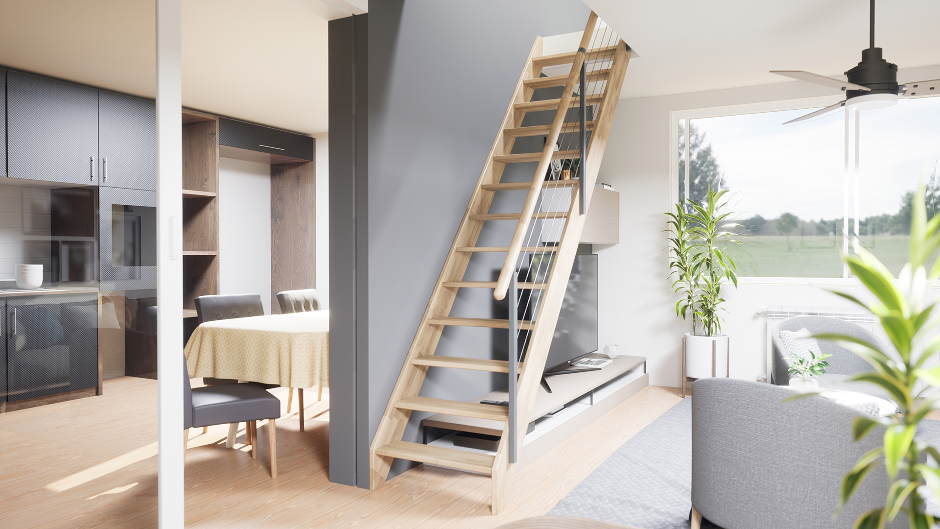 Escalera de molinero en kit – ARDENNES Black