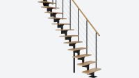 Additional staircase banister BOSTON Pearl grey