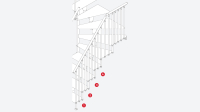 External handrail banister CLASSIC 3 Anthracite, RAL 7016