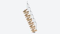 Stair in kit HOUSTON Black