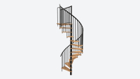 Escalera de caracol KAPPA Black, RAL 9005