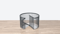 Balaustrada de planta caracol CLASSIC-ROUND Anthracite, RAL 7016