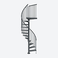 Spiral staircase DOLLE TORONTO Black